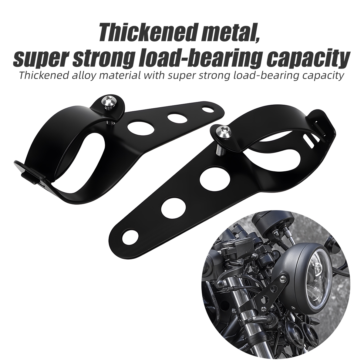 Mountain Biking With Dog - Universal Motorcycle Headlight Mount Bracket 28-36mm